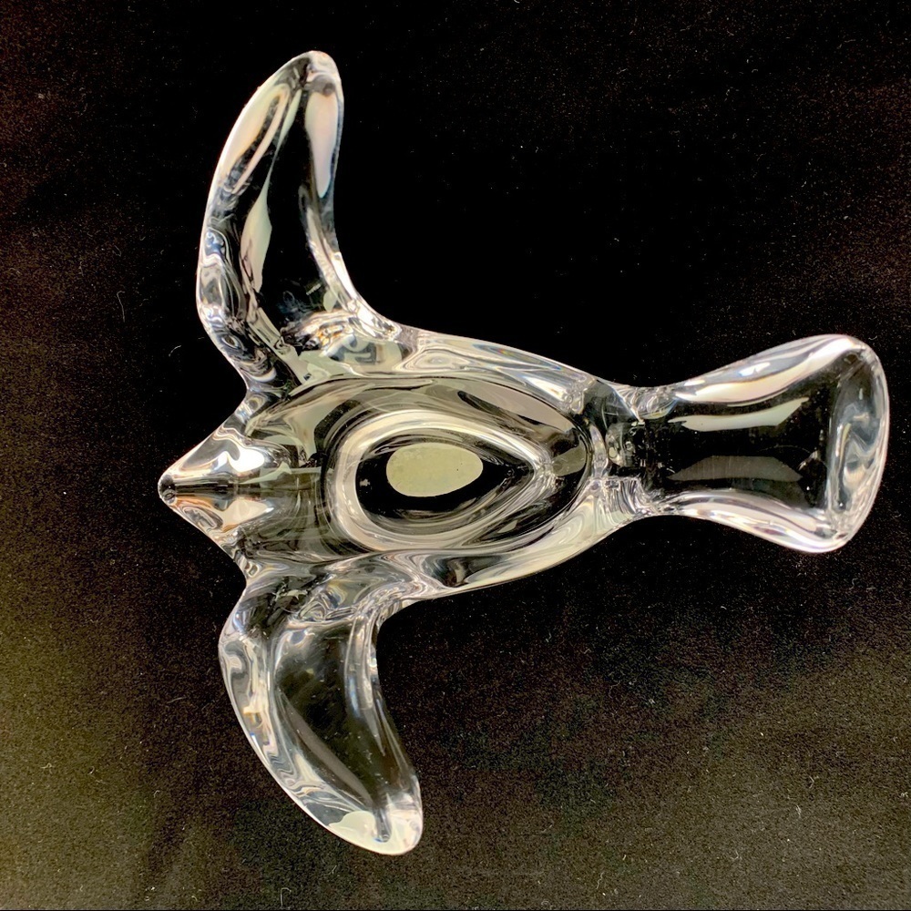Art Clear Glass Flying Bird Dish Made in Italy - Picture 3 of 4
